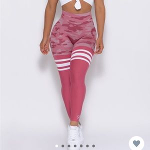 Bombshell Leggings- pink camo thigh high